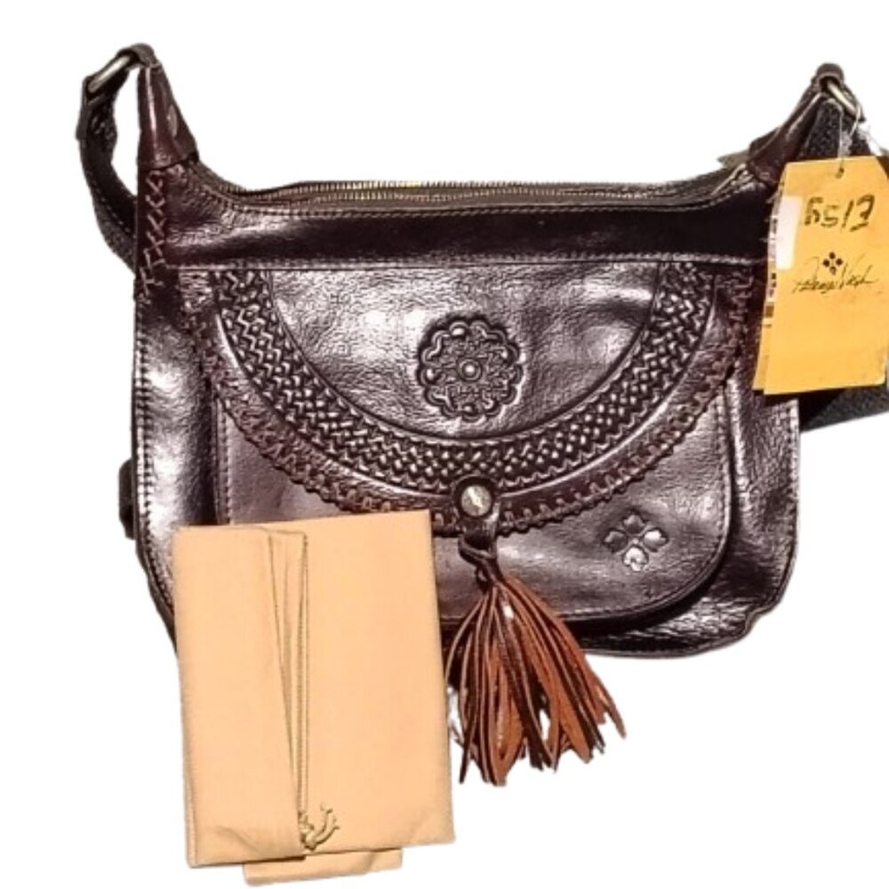 Patricia Nash vintage distressed leather Camila hobo shoulder bag - Picture 2 of 7